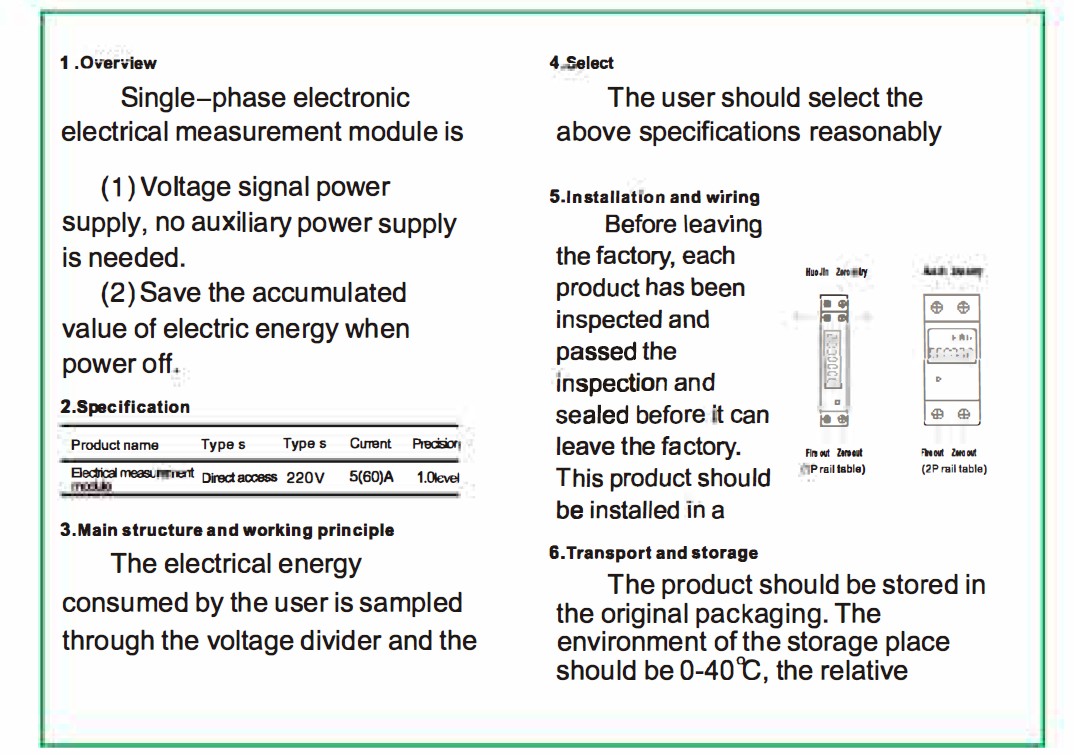Gy2plcd Single Phase 2p Lcd Electronic Energy Meter